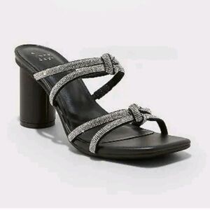 Women's Romy
Rhinestone Heels - A New
Day Silver